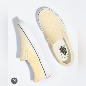 Slip on Vans Yellow and True white